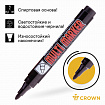 Маркер перманентный CROWN "Multi Marker", ЧЕРНЫЙ, круглый наконечник, 3 мм, CPM-800