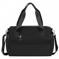 Сумка дорожная HEIKKI HANDY (ХЕЙКИ), карман на молнии, багажная лента, черная, 38х16х25 см, 273874