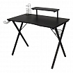 Стол компьютерный на металлокаркасе BRABIX "TECH GT-002", 1000х635х750 мм, черный, 641858