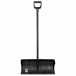 Лопата снеговая 60х28 см "СКРЕПЕРОК" ребра жесткости, алюминиевая планка, черенок с V-образной ручкой, ГРАНДМАСТЕР, 700333