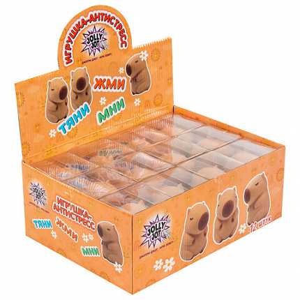 Игрушка-антистресс "КАПИБАРА", 10 см, дисплей, JOLLY JOT (ДЖОЛЛИ ДЖОТ), 665792