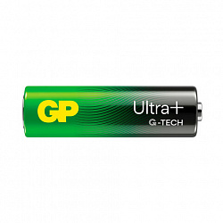 Батарейки КОМПЛЕКТ 2 шт., GP Ultra Plus G-Tech, AA (LR6), алкалиновые, пальчиковые, 15AUPA21-2CRSB2