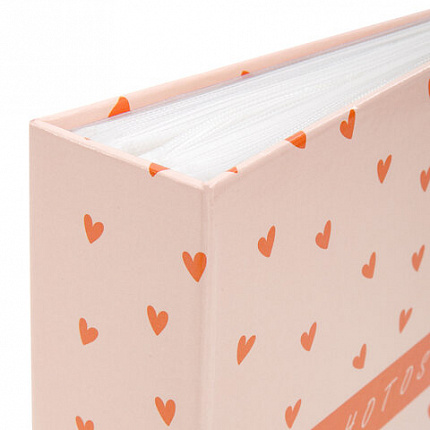 Фотоальбом BRAUBERG "Pink hearts" на 100 фото 10х15 см, твердая обложка, 391436