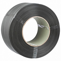 Стреппинг лента полипропиленовая серая, 15 мм х 1 мм, длина 1200 метров, 609094