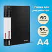 Папка 60 вкладышей BRAUBERG стандарт, черная, 0,8 мм, 221606