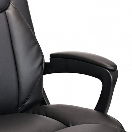 Кресло BRABIX "Forex EX-529", экокожа, разборное пятилучие, черное, 532980