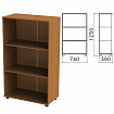 Шкаф (стеллаж) "Монолит", 740х390х1250 мм, 2 полки, цвет орех гварнери, ШМ51.3