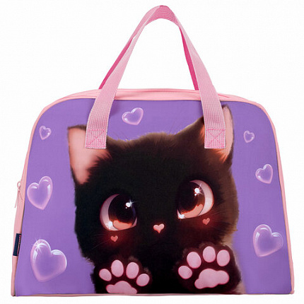 Сумка для занятий BRAUBERG с ручками, 35x25x15 см, "Paw prints", 273289