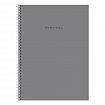 Тетрадь А4, 120 л., BRAUBERG, гребень, клетка, матовая ламинация, "Minimal Classic", 405640
