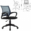 Кресло BRABIX "Fly MG-396", с подлокотниками, сетка, серое/черное, 532085