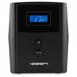 Источник бесперебойного питания IPPON Smart Power Pro II 2200, 2200 ВА (1200 Вт), LCD, 6 x IEC C13, 1005590