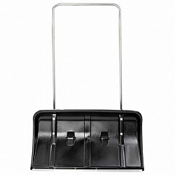 Лопата снеговая 80х44см "СКРЕПЕР" на колесах, пластиковая, высота 135см П-образная металлическая рукоятка, армирующая алюминиевая планка, №8