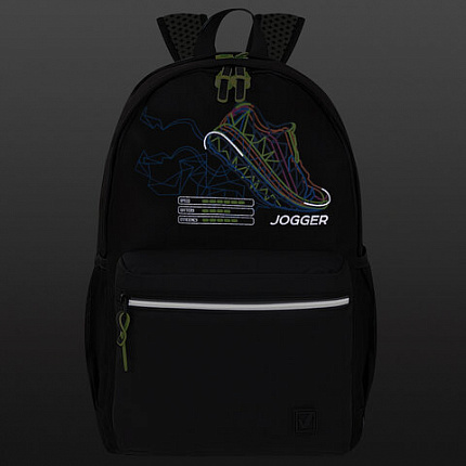 Рюкзак BRAUBERG FASHION CITY универсальный, 2 отделения, "Virtual sneaker", черный, 46х31х15 см, 271671