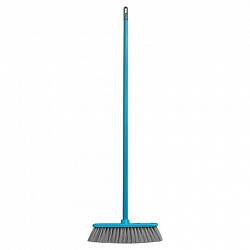 Щетка для уборки КОМПЛЕКТ черенок 110 см + щетка 35 см, щетина 8 см, в сборе, еврорезьба, YORK, 51040