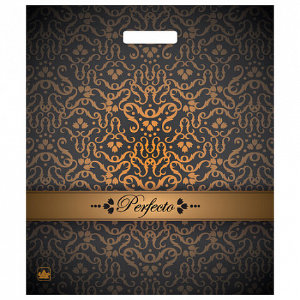 Пакет с вырубной ручкой ПВД, 42х48 см, "Перфекто Бисмарк", 90 мкм, н00244241