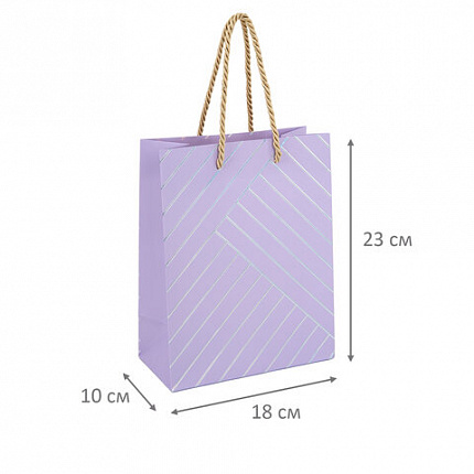 Пакет подарочный (1 штука) 18х10х23 см (M), "Leather Bag", ассорти, с тиснением, ЗОЛОТАЯ СКАЗКА, 700811