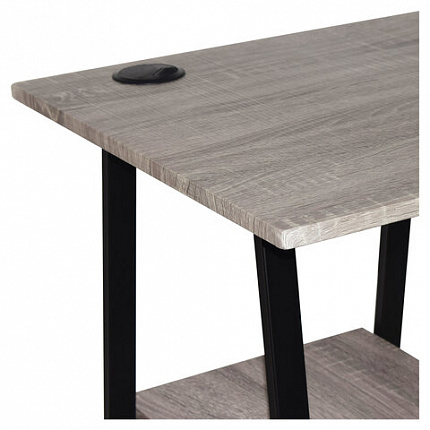 Стол на металлокаркасе BRABIX "LOFT CD-006", 1200х500х730 мм, 2 полки, цвет дуб антик, 641225