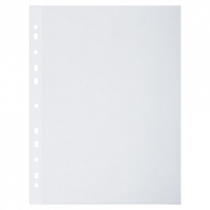 Папки-уголки с перфорацией прозрачные, до 40 листов, ПЛОТНЫЕ 0,18 мм, комплект 10 шт., BRAUBERG, 226827