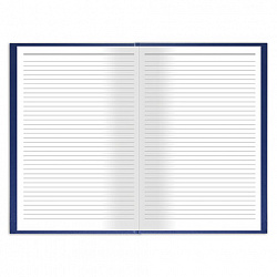 Книга учета 144 л., линия, твердая, бумвинил, блок офсет, А4 200х290 мм, BRAUBERG, синий, 130227