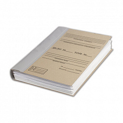 Папка архивная для переплета А4 (310х215 мм), 100 мм, без клапанов, переплетный картон/бумвинил, 1258