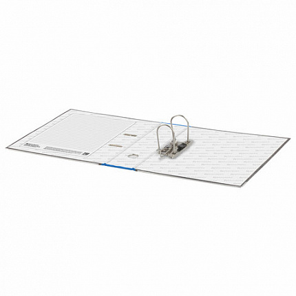 Папка-регистратор BRAUBERG, усиленный корешок, мраморное покрытие, 80 мм, с уголком, синяя, 228028