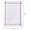 Салфетка универсальная, ХЛОПОК, 47х65 см, белая клетка, легкий цветной контур, ассорти, BOOMHOUSE (БУМХАУС), 700886