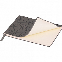 Еженедельник датированный 2026 МАЛЫЙ ФОРМАТ 105х160 мм, А6, BRAUBERG "Imprint", тиснение, черный, 117209