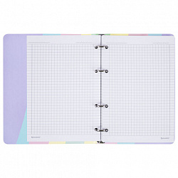 Тетрадь на кольцах А5 160х212 мм, 120 л., картон, матовая ламинация, клетка, BRAUBERG, кросс-серия PASTEL, 405197