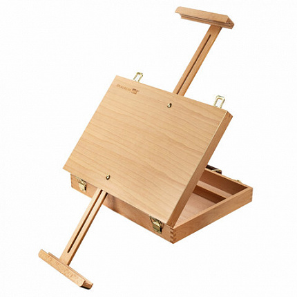 Этюдник-мольберт из бука настольный с ящиком, 38х28х55 см, холст до 45 см, BRAUBERG ART, 192250