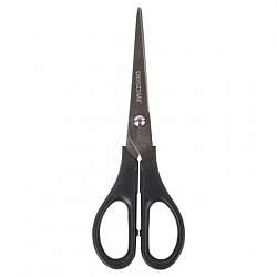 Ножницы ОФИСМАГ "Standard" 170 мм, классической формы, черные, 237099