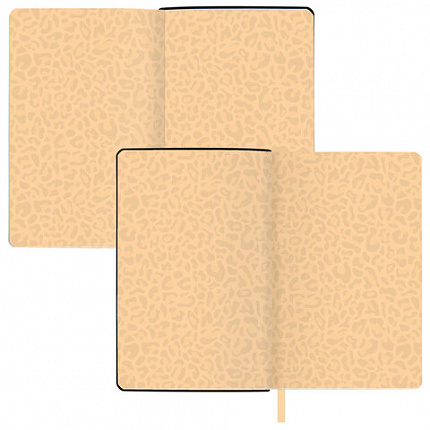 Ежедневник недатированный А5 (138х213 мм), BRAUBERG VISTA, под кожу, гибкий, 136 л., "Leopard", 112038