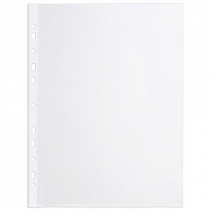 Папки-файлы перфорированные А4+ BRAUBERG, КОМПЛЕКТ 50 шт., гладкие, ПЛОТНЫЕ, 60 мкм, 223084