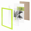 Рамка 21х30 см небьющаяся, багет 17,5 мм, пластик, BRAUBERG "Colorful", салатовая, 391244