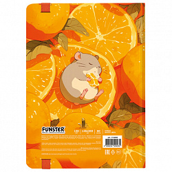 Скетчбук, белая бумага 120 г/м2, 145х203 мм, 80 л., резинка, твердый, FUNSTER (ФАНСТЕР), "Пухляши", 116898