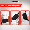 Сумка на пояс HEIKKI RIO (ХЕЙКИ) регулируемый ремень, черная, 28х16х9 см, 273886