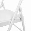Стул складной BRABIX "Golf Plus CF-003 КОМФОРТ", белый каркас, кожзам белый, В КОРОБЕ, 533028