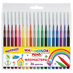 Фломастеры ЮНЛАНДИЯ 36 цветов "КЛАССНЫЕ!", вентилируемый колпачок, 152631