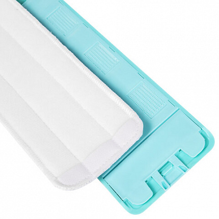 Швабра с отжимом и ведром 9л/7л двухкамерное, 3 насадки из микрофибры, рукоятка 130см, бирюзовый, Compact Mop, LAIMA, 607389