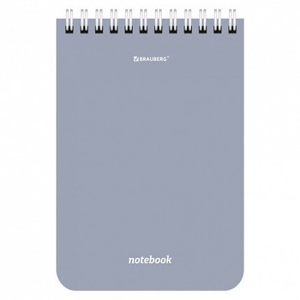 Блокнот МАЛЫЙ ФОРМАТ А6 108х145мм, 40 л., гребень, картон, клетка, BRAUBERG, КС МОРАНДИ, 118554