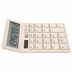 Калькулятор настольный BRAUBERG CH-12-BG (153х103 мм), 12 разрядов, двойное питание, бежевый, 272960