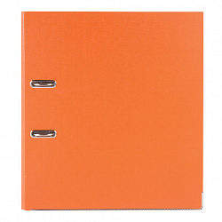 Папка-регистратор BRAUBERG с покрытием из ПВХ, 80 мм, с уголком, оранжевая (удвоенный срок службы), 227199