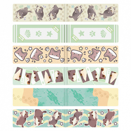 Закладки для книг МАГНИТНЫЕ, BRAUBERG "CUTE CATS", набор 6 штук, 60x20 мм, 116985