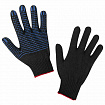 Перчатки хлопчатобумажные, КОМПЛЕКТ 100 ПАР, 10 класс, 40-42 г, 116 текс, ПВХ-точка, LAIMA ЛЮКС ЧЕРНЫЕ, 608677
