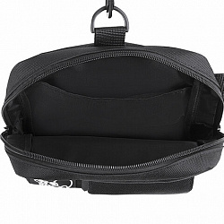 Сумка на плечо HEIKKI TORRENT (ХЕЙКИ) с карманом, "Chess emoji", черная, 25х18х3 см, 272638