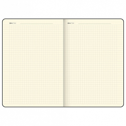 Блокнот А5 148x218 мм BRAUBERG "Optimal", под кожу, 80 листов, резинка, держатель для ручки, клетка, синий, 118633