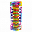 Игра настольная "ЦВЕТНАЯ БАШНЯ", 54 окрашенных деревянных блока + кубик, BRAUBERG HOBBY, 665493