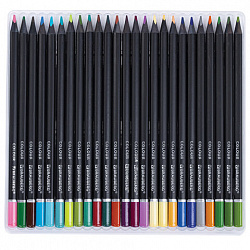 Карандаши цветные чёрное дерево BRAUBERG BLACK WOOD, 100 цветов, мягкий грифель 3 мм, 182045
