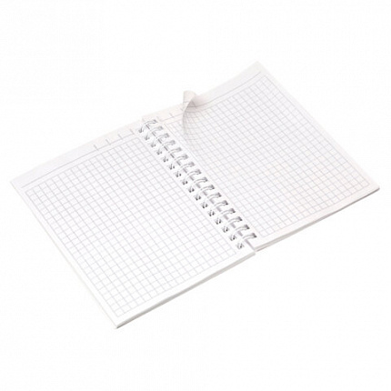 Блокнот МАЛЫЙ ФОРМАТ А6, 80 л., гребень, бумвинил "METALLIC", клетка, HATBER, синий, 086311, 80ЗК6бвВ1гр