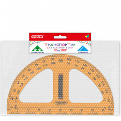 Транспортир 50 см, 180 градусов, пластиковый, для классной доски, с держателем, ПИФАГОР, 210876