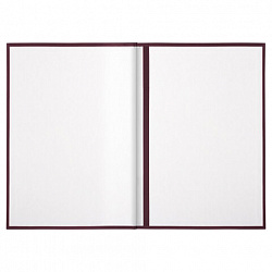 Папка адресная бумвинил без надписи, формат А4, бордовая, индивидуальная упаковка, STAFF "Basic", 129634